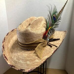 Rustic Burnt Straw Vintage Cowgirl Hat