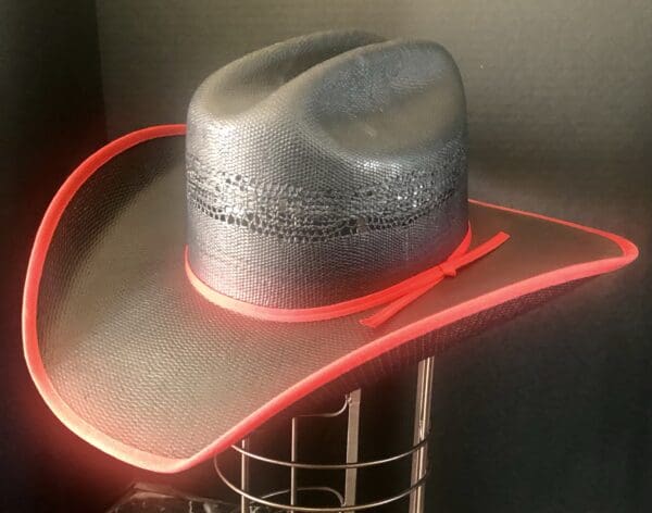 Black Bangora with Red Bound Edge